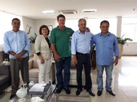 Vereadores de Novo Horizonte do Sul visitam diretor-presidente da Sanesul