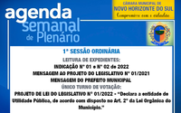PAUTA DA 1ª SESSÃO ORDINÁRIA 